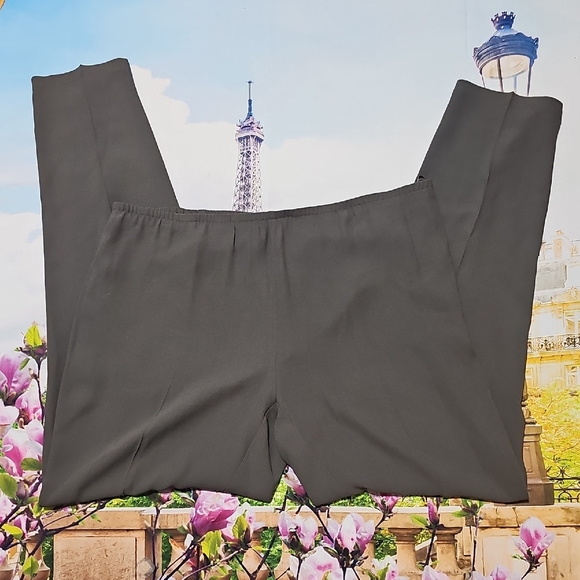 Eileen Fisher Silk Grayish Brown Pants Size Petite Medium PM - Picture 1 of 7